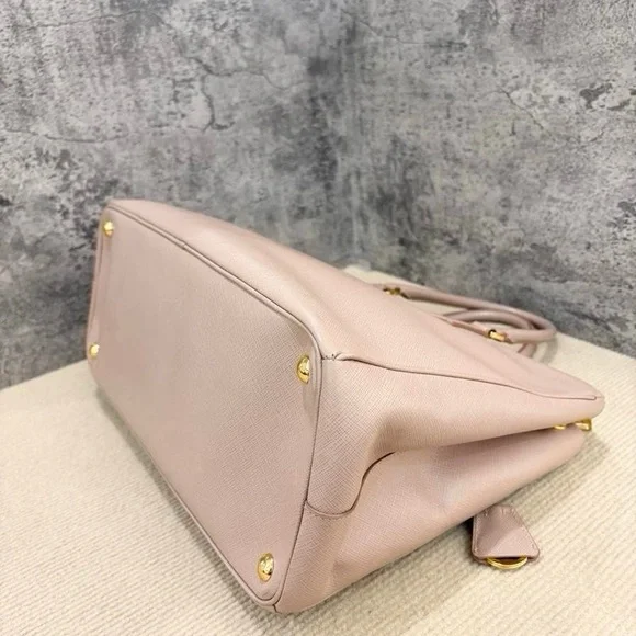 Prada Galleria Saffiano Calfskin (Dusty Pink) Large Leather Double Zip Tote - Picture 6 of 11